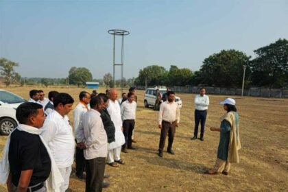 प्रस्तावित राज्यपाल दौरे से पहले प्रशासन सतर्क, कलेक्टर जयति सिंह ने नागलवाड़ी में किया निरीक्षण