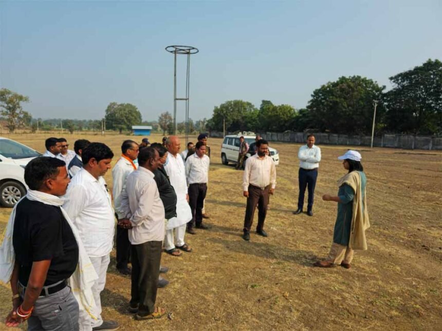 प्रस्तावित राज्यपाल दौरे से पहले प्रशासन सतर्क, कलेक्टर जयति सिंह ने नागलवाड़ी में किया निरीक्षण